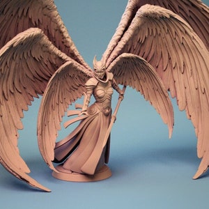 Female Celestial Angel Archangel Premium dnd Miniature Mini Figure Figurine | Sanded & Primed | 28mm 32mm to 100mm Resin 3D Printed | 30603