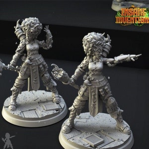 Female Mech Sorceress Steampunk Mech Premium dnd Miniature Mini | 28mm 32mm to 100mm | Resin 3D Printed | 41285_86