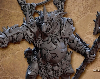 Goblin Chieftain DnD Miniatures compatible with 28mm 32mm fantasy minis | 30243