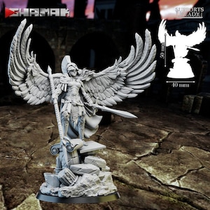 Aasimar Spartan Paladin Angel Premium dnd Miniature Mini Archangel Celestial Resin 3D Printed | 21568