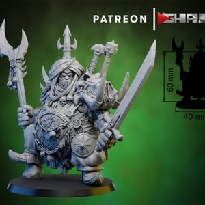 Ogre Leader | Premium 3D Printed Fantasy Tabletop Miniatures 28mm 32mm up to 100mm |  dnd  21620
