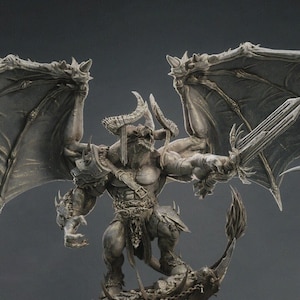 Demon Miniature Orcus Prince Lord King Premium dnd Mini Figure Figurine 28mm 32mm to 100mm Resin 3D Printed | 44261