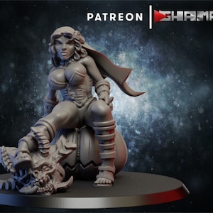 Sexy Female Nun | Premium 3D Printed Fantasy Tabletop Miniatures 28mm 32mm up to 100mm |  dnd  21607