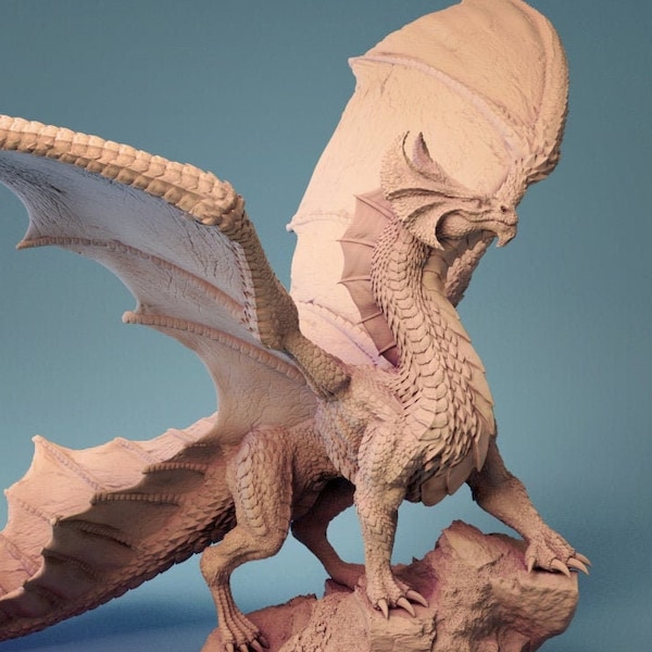 Brass Dragon Dnd Mini - Etsy