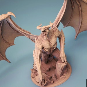 Fledermaus-Drache Balrog Dämon | Premium 3D Gedruckte Tabletop Miniaturen 28 mm bis 100 mm |   und Drache dnd 20631