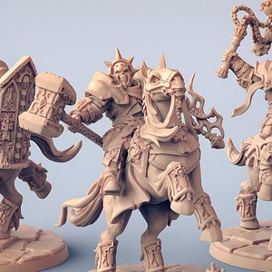 Undead Cleric Paladin Knight Cavalry Premium dnd Mini Miniature | 28mm to 100mm | Resin 3D Printed | 30380_82
