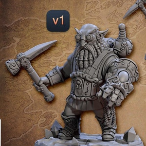 Gnome dnd Premium Miniature 28mm 32mm | Resin 3D Printed | 30001_A