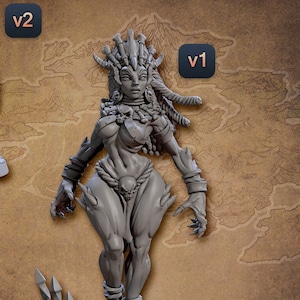 Miniatura de nigromante no muerta Lich femenina Pin Up Premium dnd Mini / Resina impresa en 3D / 28 mm 32 mm a 100 mm / 30485