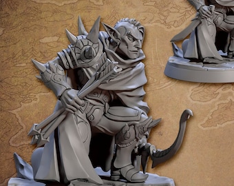 Elfo Oscuro Ranger Una miniatura DnD compatible con miniaturas de fantasía de 28 mm y 32 mm / 30758