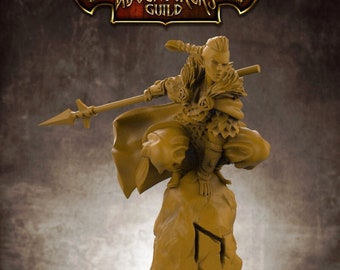 Female Elf Warrior | Premium 3D Printed Tabletop Miniatures 28mm 32mm to 100mm |     dnd  20394