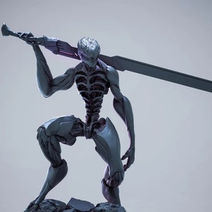 Robot Samurai Premium dnd Miniature Mini Figure Figurine Statue | 28mm 32mm to 100mm | Resin 3D Printed | 30576