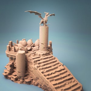 Dragon Den Nest Premium et Carte de dispersion des terrains fantastiques | Impression 3D en résine | 28 mm 32 mm | 30554