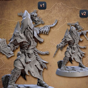 Cultist Wizard Sorcerer B Premium dnd Miniature Mini Figure Figurine | 28mm 32mm to 100mm | 30735