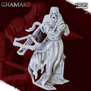 Wraith Necromancer Undead Lich Premium dnd Miniature Mini Figurine Figure | 28mm 32mm 100mm | Resin 3D Printed | 40311