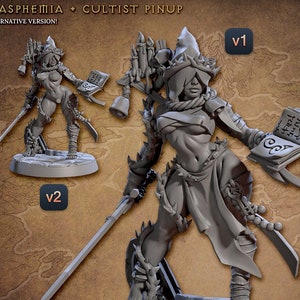 Sorceress Priestess Witch Pin-Up Premium dnd Female Miniature Mini Figure Figurine Statue | 28mm 32mm to 100mm | 30727