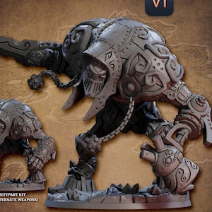 Warforged Iron Golem Titan Premium Mini 28mm 32mm dnd Miniature | Juggernaut Resin 3D Printed | 30030