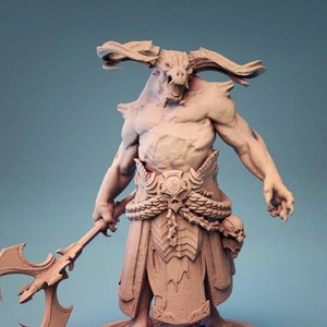 Demon Orcus Prince Premium dnd Miniature Mini Figure Figurine | Sanded & Primed | 28mm 32mm to 100mm | Resin 3D Printed | 30610