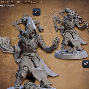 Female Cultist Sorceress Witch Rogue F Premium dnd Miniature Mini Figure Figurine | 28mm 32mm to 100mm | 30739
