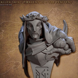 Warforged Bust Statue Sculpture Fantasy Resin 3D Printed 1:16 scale | 30806