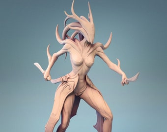 Weibliche Schurke Assassin DnD Miniaturen kompatibel mit 28 mm 32 mm Fantasy Minis | 30588