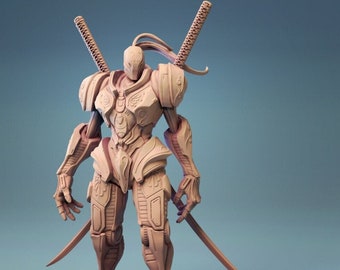 Samurai Robot v2 DnD Miniatures compatible with 28mm 32mm fantasy minis | 30636