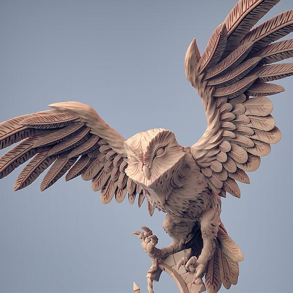 Giant Owl Premium dnd Miniature Mini | Sanded & Primed | Resin 3D Printed | 30257