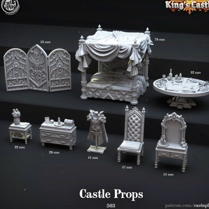 Castle Props Set Premium dnd Miniature Mini | 28mm 32mm to 100mm | Resin 3D Printed | 41427_34