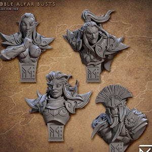 4x Bust Pack Bundle Statue Sculpture Fantasy Resin 3D Printed 1:16 scale | 30800_03