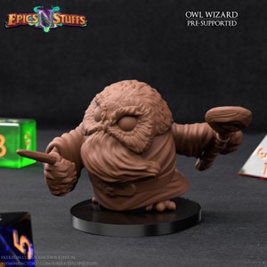 Wizard Mage Sorcerer Owl Owlkin Premium dnd Miniature Mini | Resin 3D Printed | 28mm 32mm up to 100mm | 45166