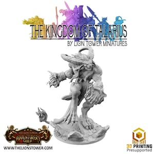 Ifrit Efreet Sultan Horned Demon / Miniature da tavolo fantasy stampate in 3D di alta qualità da 28 mm, 32 mm a 100 mm / dnd 20841