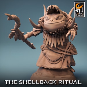 Bullywug Grung Frogfolk Frog Folk v10 Premium dnd Miniature Mini | Resin 3D Printed | 28mm 32mm up to 100mm | 43932