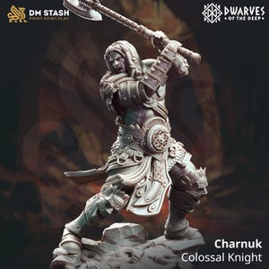 Goliath Viking Barbarian Axe Premium dnd Miniature Mini Figurine Figure | 28mm 32mm to 100mm | Resin 3D Printed | 50452