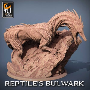 Giant Lizard Wild v3 Premium dnd Miniature Mini | Resin 3D Printed | 28mm 32mm to 100mm | 43621