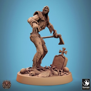Zombie Undead Skeleton v4 Premium dnd Miniature Figure Figurine | Resin 3D Printed | 28mm 32mm up to 100mm | 46210