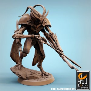 Demon Infernum Soldier Thrikeen Premium dnd Miniature Mini Figure Figurine | 28mm 32mm 100mm | Resin 3D Printed | 44380_A
