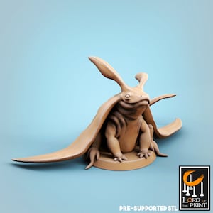 Fin Toad Premium dnd Miniature Mini | Resin 3D Printed | 28mm 32mm up to 100mm | 43656