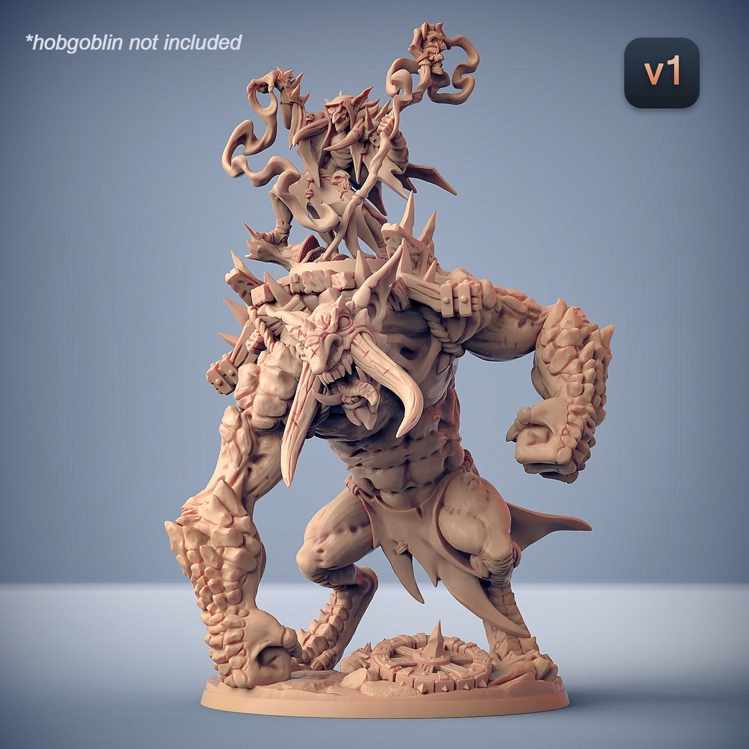 Giant Troll Premium Dnd Miniature Mini Sanded &amp; Primed Resin 3D Printed ...