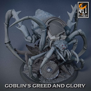Giant Spider Saddle V14 Premium dnd Miniature Mini | 28mm 32mm up to 100mm | Resin 3D Printed | 43590