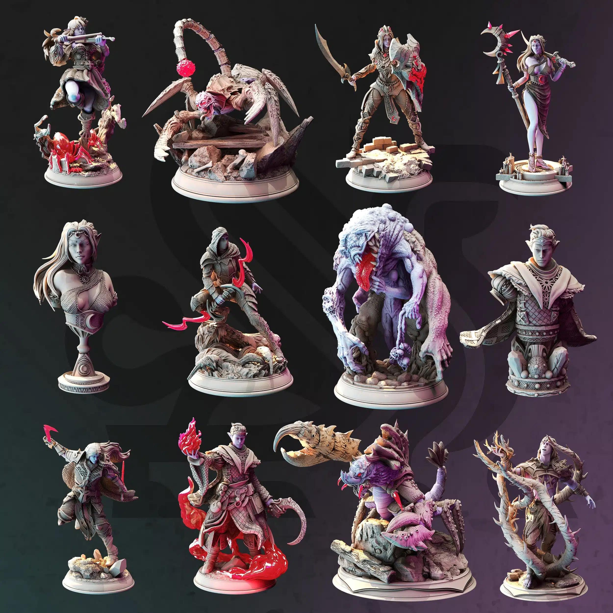Giant Spider Dnd Boss Miniatures Compatible With 28mm 32mm Tabletop ...