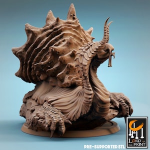 Giant Snail Tortescargot DnD Miniatures compatible with 28mm 32mm tabletop fantasy minis | 43660