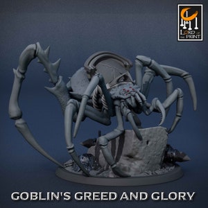 Giant Spider Saddle V3 Premium dnd Miniature Mini | 28mm 32mm up to 100mm | Resin 3D Printed | 43562
