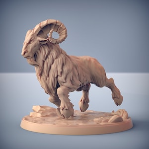 Ram v1 Premium dnd Miniature Mini 28mm 32mm up to 100mm | Resin 3D Printed | 30121