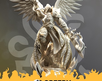 Aasimar Angel Paladin DnD miniatures compatible with 28mm 32mm tabletop fantasy minis 50274 DM0422