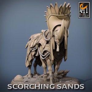 Egyptian Mount Saddle v10 Premium dnd Miniature Mini Figure Figurine | 28mm 32mm 100mm | Resin 3D Printed | 43716