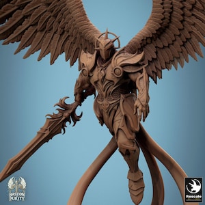 Aasimar Paladin Angel v6 DnD Miniatures compatible with 28mm 32mm tabletop fantasy minis | 46069