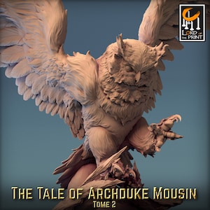 Owl Premium dnd Miniature Mini Unchained | Resin 3D Printed | 28mm 32mm up to 100mm | 44067