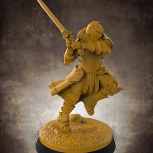 Paladin Knight v2 | Premium 3D Printed Fantasy Tabletop Miniatures 28mm 32mm up to 100mm |  dnd  20153_2