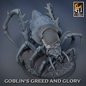 Giant Spider Saddle V11 Premium dnd Miniature Mini | 28mm 32mm up to 100mm | Resin 3D Printed | 43581