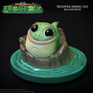 Cute Frog Folk Premium dnd Miniature Mini | Resin 3D Printed | 28mm 32mm up to 100mm | 45022