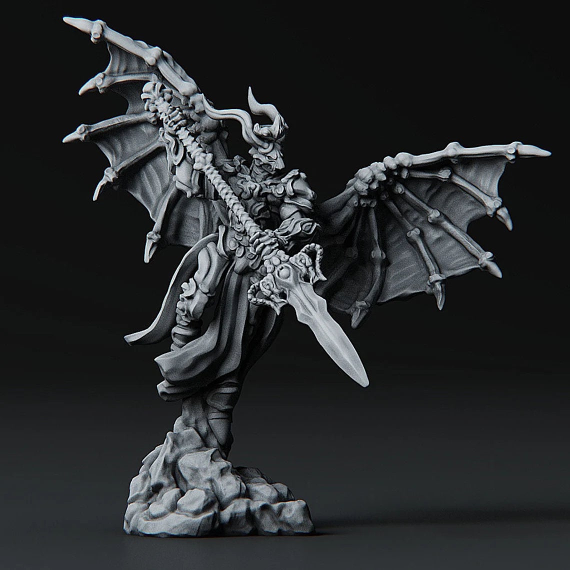 3D Printable Avatar of Bahamut – the Young Monk Grandmaster of Flowers -  32mm and 75mm scale by 2moronic miniatures